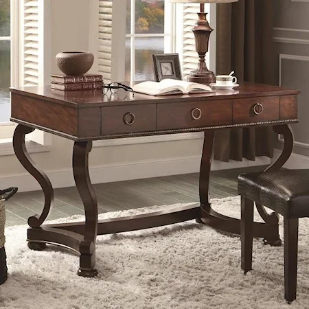 Traditional Three Drawer Writing Desk